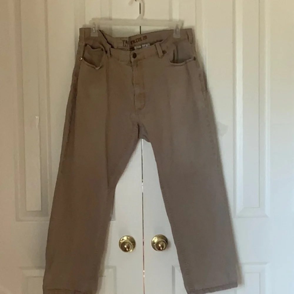 TRUE NATION Athletic Fit Khaki Jeans 44X30 - Picture 2 of 4